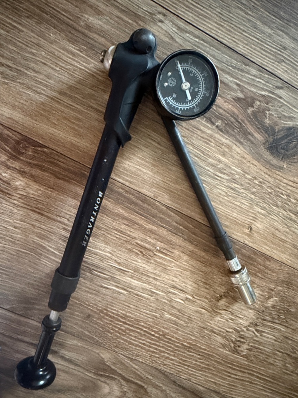 Bontrager Black Hand Pump with Integrated Pressure Gauge